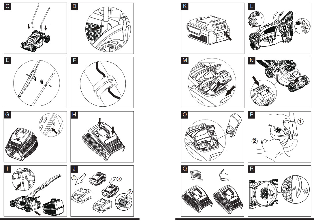 YARD FORCE Cordless Lawnmower-4.5