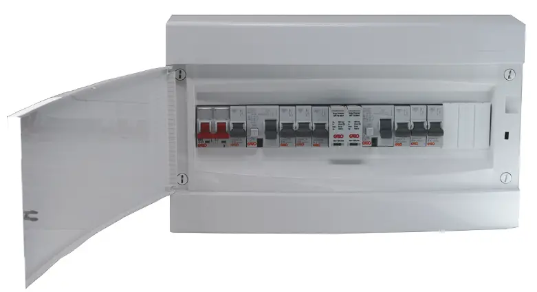 GARO G18I7AS Domestic Consumer Unit with Main Isolator 100A & Surge