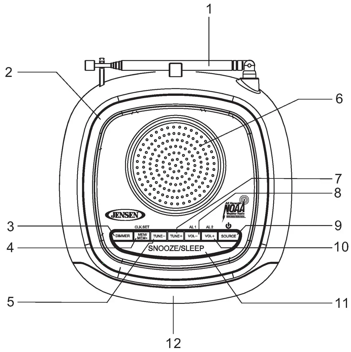 JENSEN-JEP-725-Digital-Weather-Band-Alarm-Clock-Radi-03