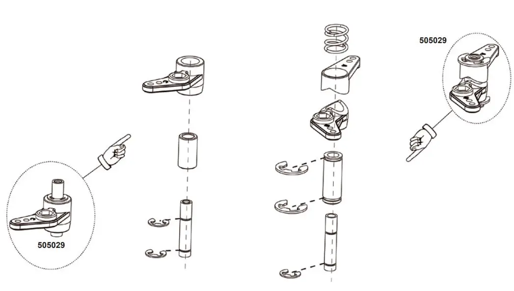 JAMARA 053371 Veloce EP LiPo 2.4 GHz M Monster Truck Instruction Manual - Buffer assembly