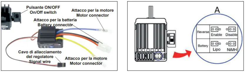JAMARA 053371 Veloce EP LiPo 2.4 GHz M Monster Truck Instruction Manual - If you want to disable the backward function just set the jumper to disable