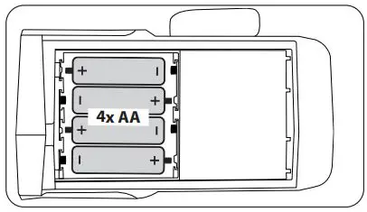 JAMARA 053371 Veloce EP LiPo 2.4 GHz M Monster Truck Instruction Manual - Inserting batteries into the transmitter