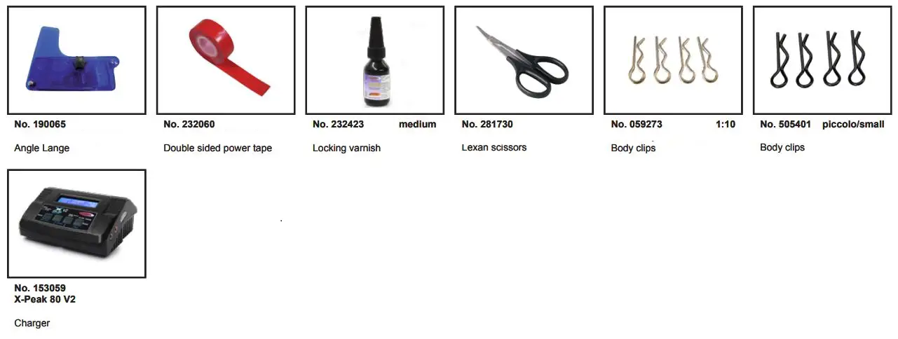 JAMARA 053371 Veloce EP LiPo 2.4 GHz M Monster Truck Instruction Manual - Recommended Tool + Accessories