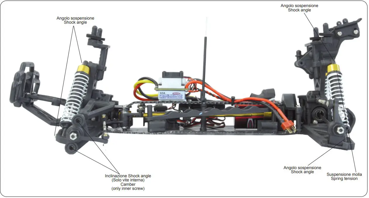JAMARA 053371 Veloce EP LiPo 2.4 GHz M Monster Truck Instruction Manual - Setting points
