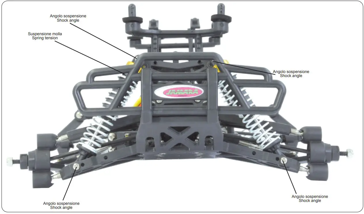 JAMARA 053371 Veloce EP LiPo 2.4 GHz M Monster Truck Instruction Manual - Setting points
