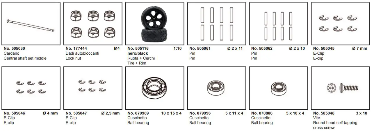 JAMARA 053371 Veloce EP LiPo 2.4 GHz M Monster Truck Instruction Manual - Spare Parts