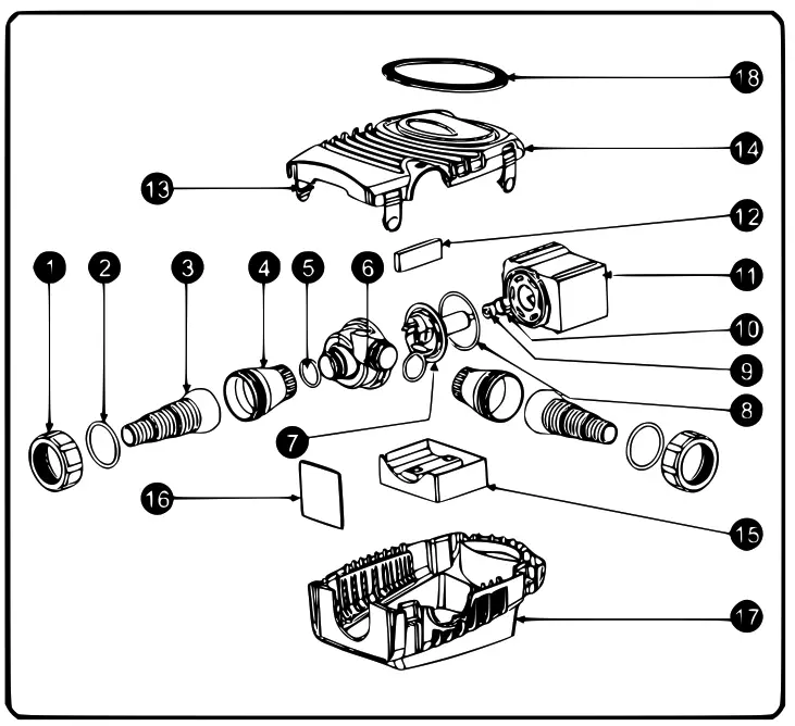 wiltec NEO 2800 SuperEco Fish Pond Pump Submersible Pump - fig1