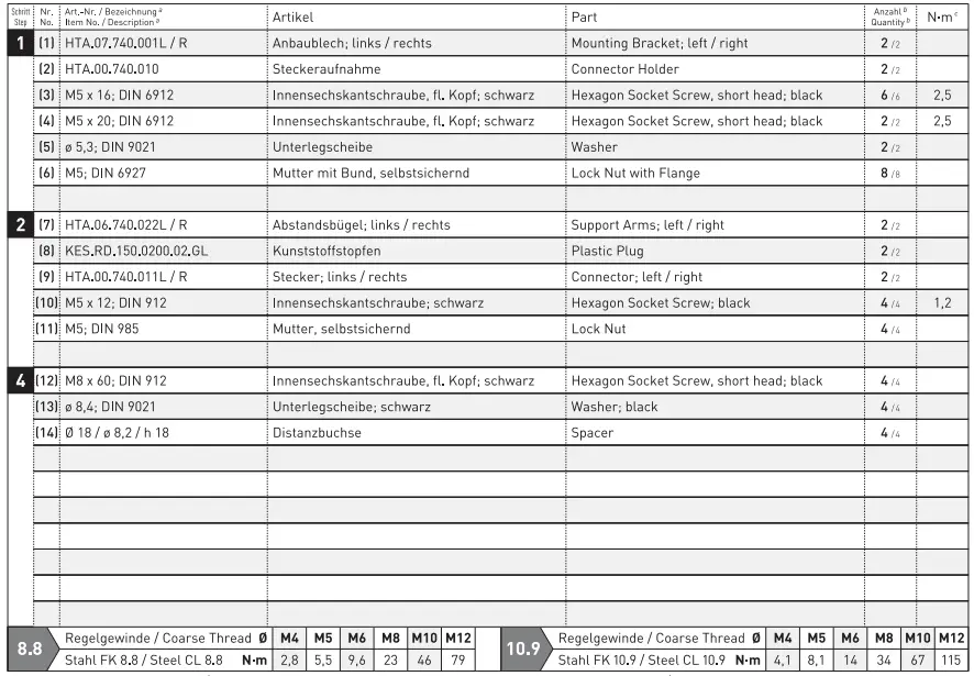 SW-MOTECH BC.HTA.06.740.31800 Blaze Saddlebags Support Arms for Yamaha MT-125. 1