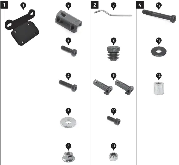 SW-MOTECH BC.HTA.06.740.31800 Blaze Saddlebags Support Arms for Yamaha MT-125. 2