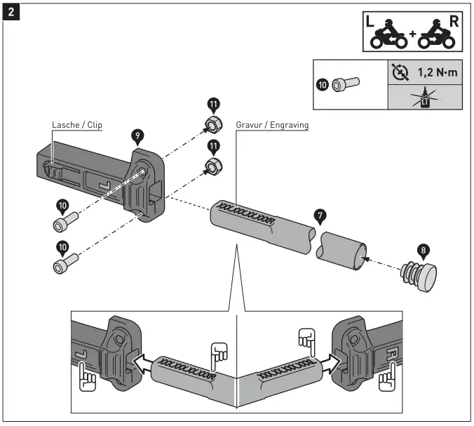 SW-MOTECH BC.HTA.06.740.31800 Blaze Saddlebags Support Arms for Yamaha MT-125. 4