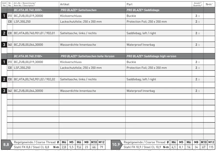 SW-MOTECH BC.HTA.06.740.31800 Blaze Saddlebags Support Arms for Yamaha MT-125. 8