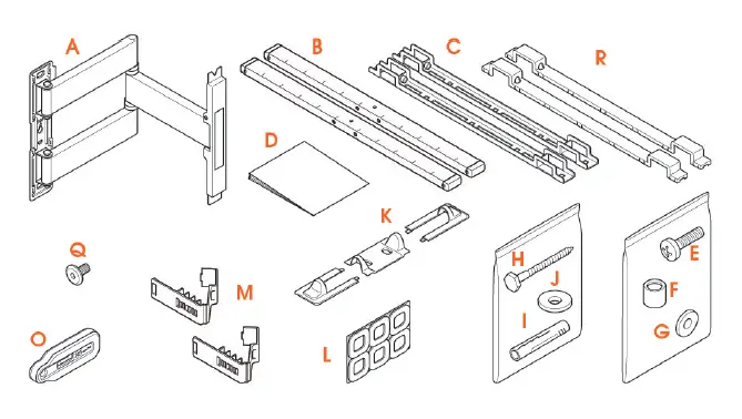 vogel s TVM-5445-Full-Motion-TV-Wall-Mount-FIG-1