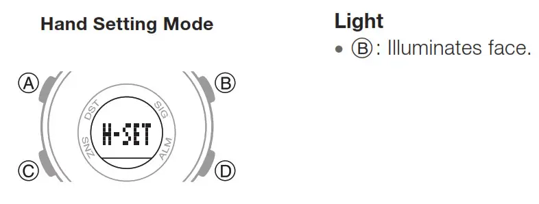 CASIO Wrist Watch - Hand Setting Mode