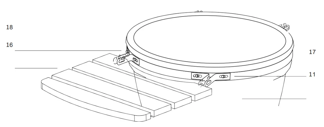 KOBE 8923 Kamado XXL Charcoal Grill - bracket