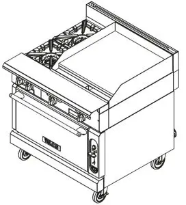 VULCAN Heavy Duty Gas Range V2BG24C-V2BG24