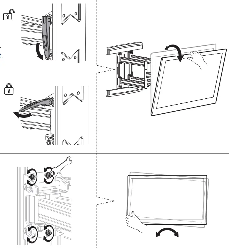 THOR 28016T 37-80 Inch Full Motion Heavy Duty Wall Mount 15