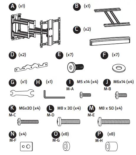 THOR 28016T 37-80 Inch Full Motion Heavy Duty Wall Mount 17