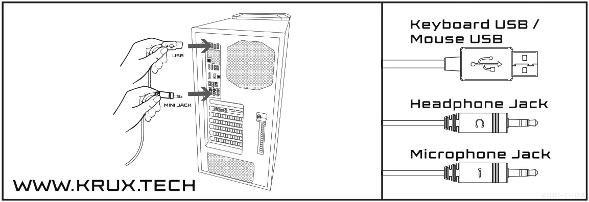 KRUX KRX0112 Atoma 4 In 1 Gaming Combo - Keyboard LED