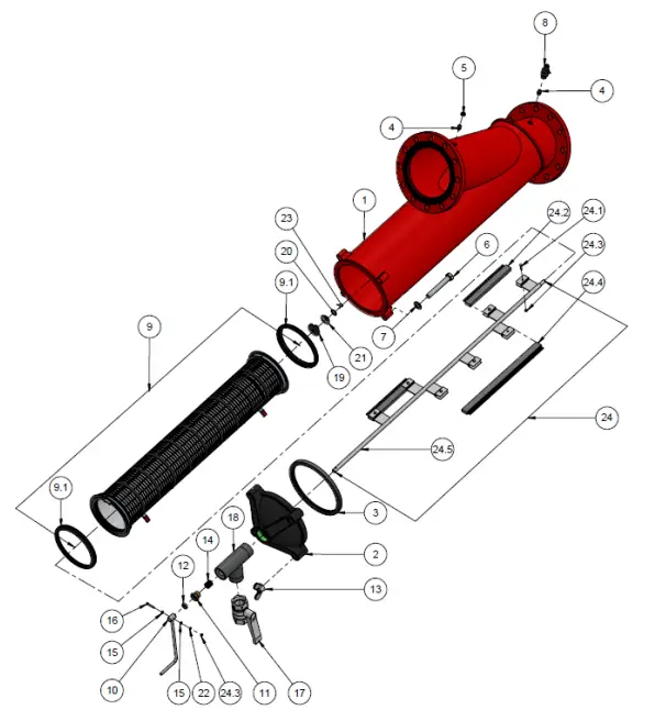 PARTS DRAWING (Molded Screen)