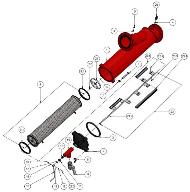 PARTS DRAWING (Perforated Screen)
