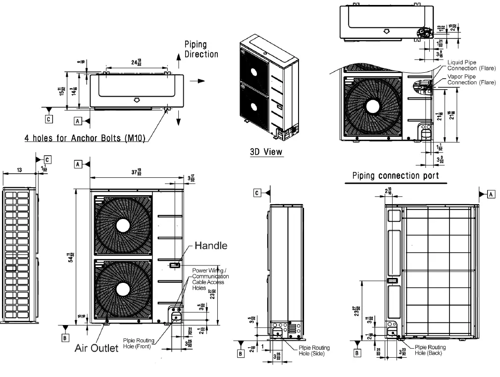LG LMU481HV Multi F MAX Outdoor 4.0 Ton Heat Pump Unit-1