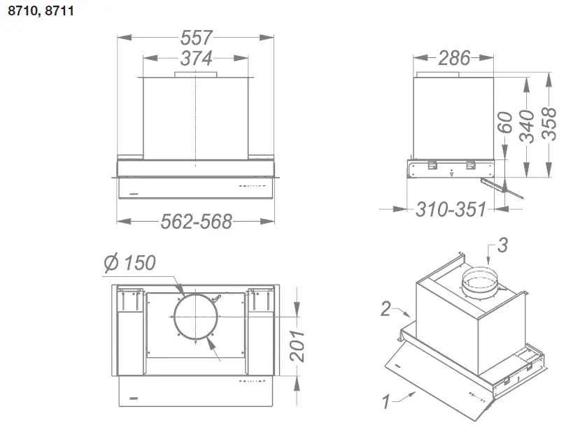 NOVY 8710 Fusion Pro Built-In Range Hood fig 16