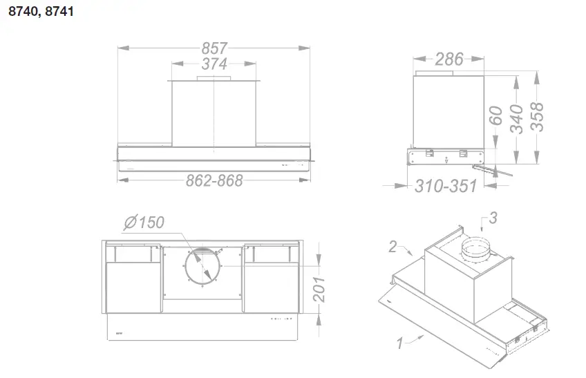 NOVY 8710 Fusion Pro Built-In Range Hood fig 17