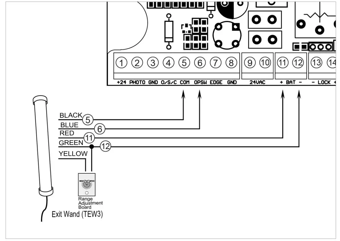 TEW3 Exit Wand Wire connection