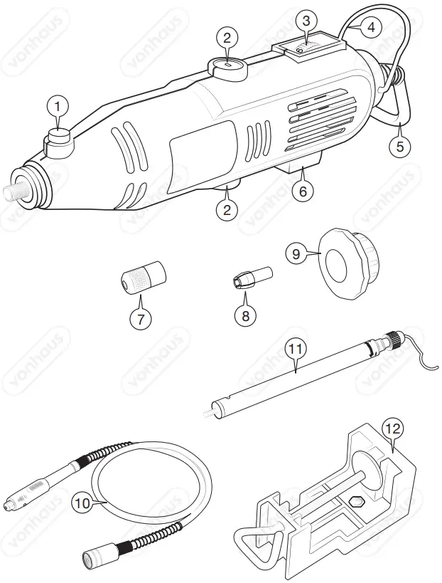VonHaus 3515065 Rotary Multi Tool - Fig 1