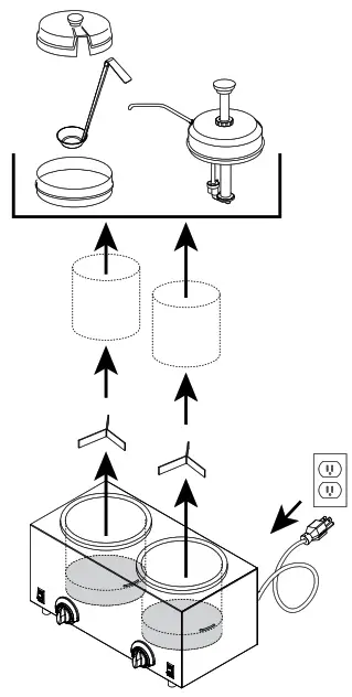SERVER ESSENTIALS TWIN FS 81220 Topping Warmer - 11
