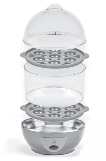 COPPER CHEF ZDQ-206 Perfect Egg Maker - For Up to 14 Hard-Boiled Eggs