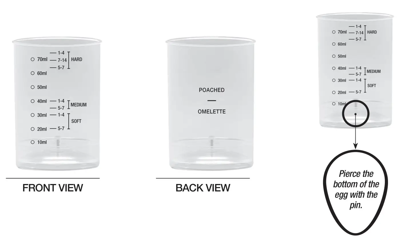 COPPER CHEF ZDQ-206 Perfect Egg Maker - The Measuring Cup