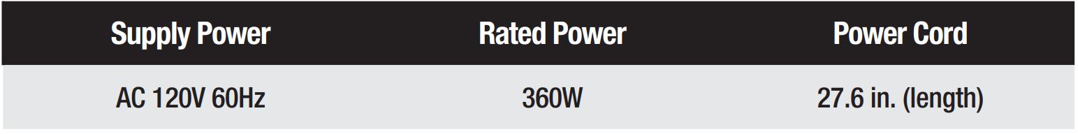 COPPER CHEF ZDQ-206 Perfect Egg Maker - Unit Specifications