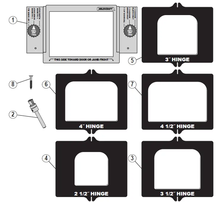 MILESCRAFT 1214 HingeMate200 Door Hinge Installation Kit 1