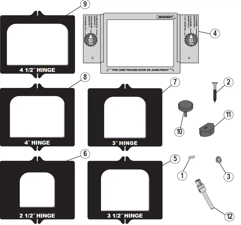 MILESCRAFT 1214 HingeMate200 Door Hinge Installation Kit 8