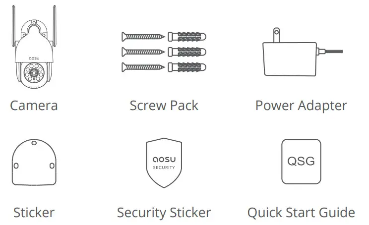 aosu OutdoorCam D1 Lite HD WiFi Security Camera - Figure 1