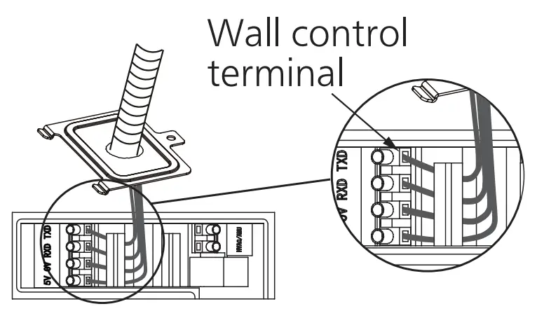 Panasonic FV-SW20VEC1 LCD Wired Wall Control Panel Installation illustration