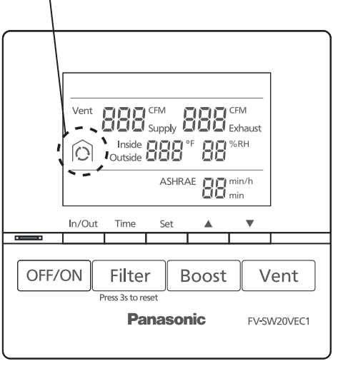 FV-SW20VEC1 LCD Wired Wall Control Panel Display Operation