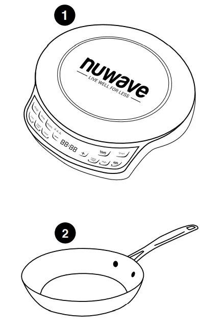 NUWAVE MOSAIC Induction Wok with 14-inch carbon steel wok with tempered glass lid-4