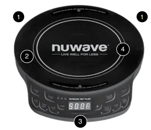 NUWAVE MOSAIC Induction Wok with 14-inch carbon steel wok with tempered glass lid-6