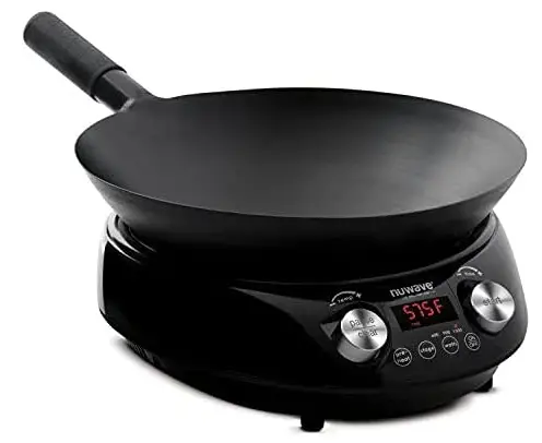 NUWAVE MOSAIC Induction Wok with 14-inch carbon steel wok with tempered glass lid-PRODUCT