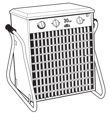FRICO TIG203 0 Tiger 20 30 kW Fan Heater