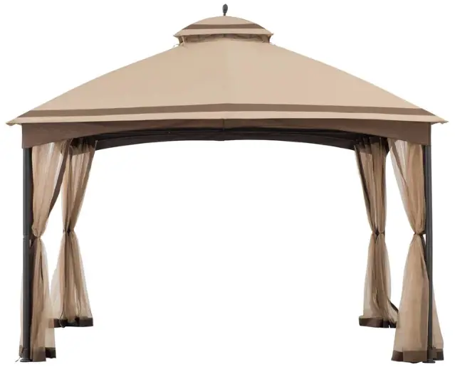 SUNJOY GROUP A101012202 Outdoor Patio 10.5x13 Gazebo Kits Backyard Metal Canopy Gazebo