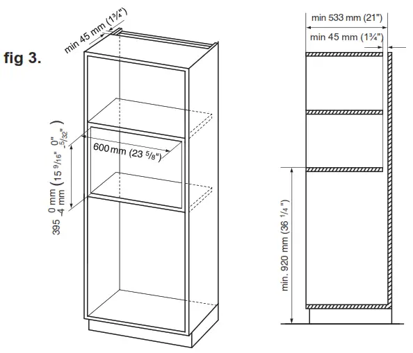 Panasonic NN-TK714S Microwave Trim Kit Instruction Manual - Fig 3