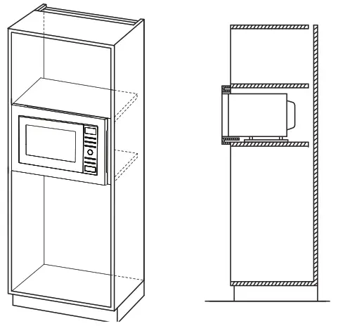 Panasonic NN-TK714S Microwave Trim Kit Instruction Manual - Fig 3a