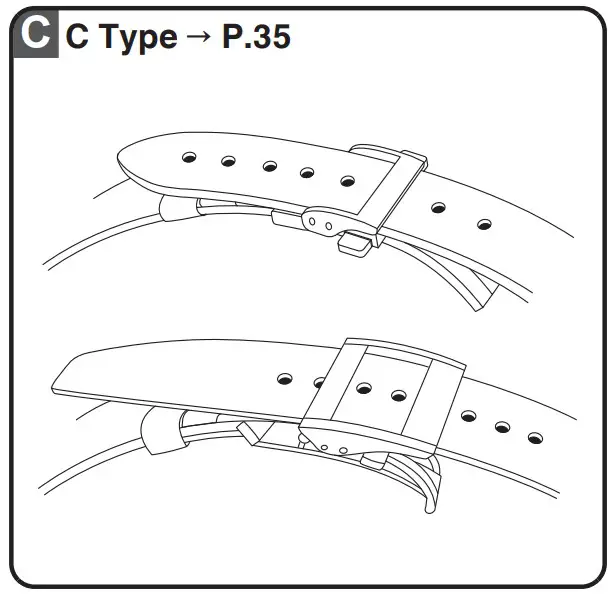 tri-fold leather band