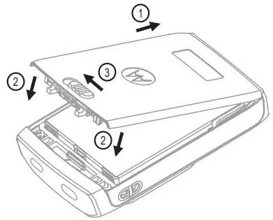 Motorola TPG2200 Advisor - Attaching the Battery Cover