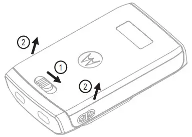 Motorola TPG2200 Advisor - Removing the Battery Cover