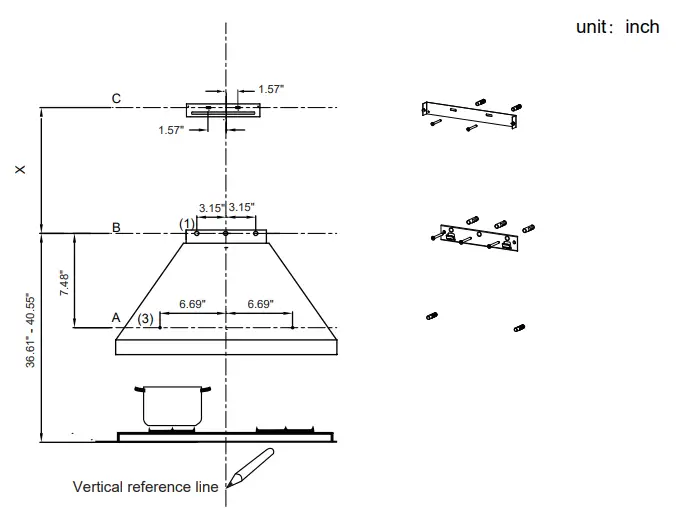 Comfee CVP30W7AST Range Hood 30 inch - fig 4