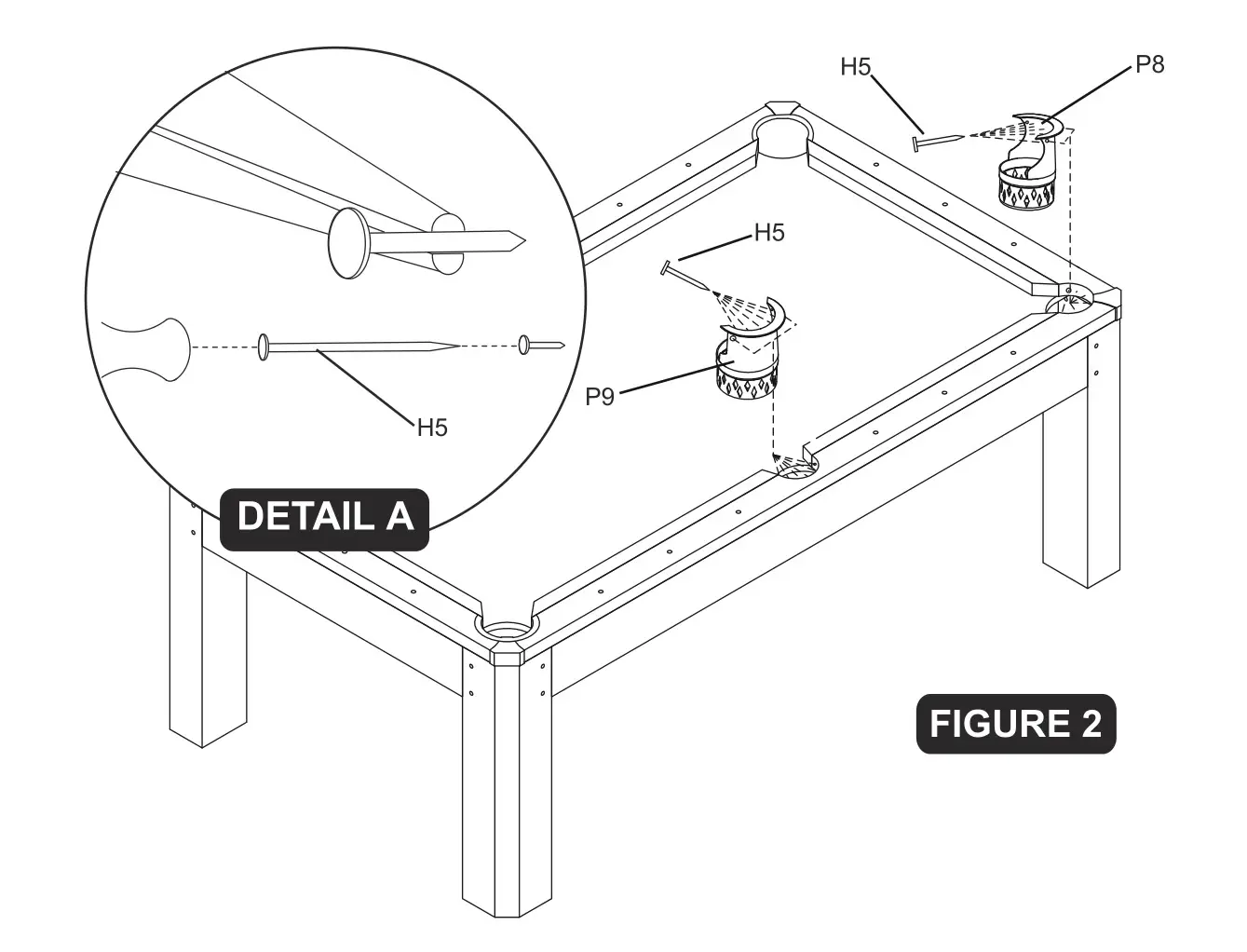 Atomic G05302F 3in1 Dining Pool Table - Figure 2
